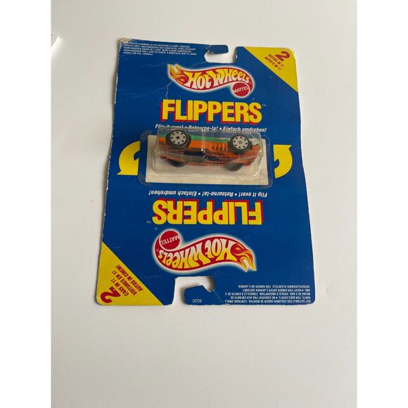 HOT WHEELS - FLIPPERS - Orange/Green 6020 - Rare Model Vintage Diecast Cars 1989 - Picture 5 of 7